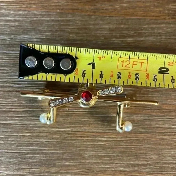 New Lauren-Spencer Propeller Airplane Brooch/Pin - Picture 7 of 8